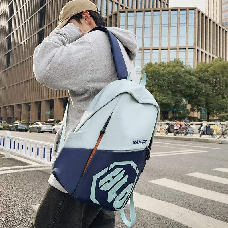 Alcohol Dragon Nylon Backpack Regular Unisex Black/Green/Light Gray/Blue/Dark Gray/Khaki-5