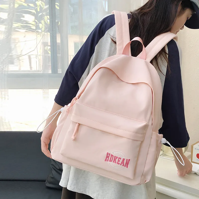 Alcohol Dragon Nylon Backpack Regular Unisex Black White Pink/Red Blue-8