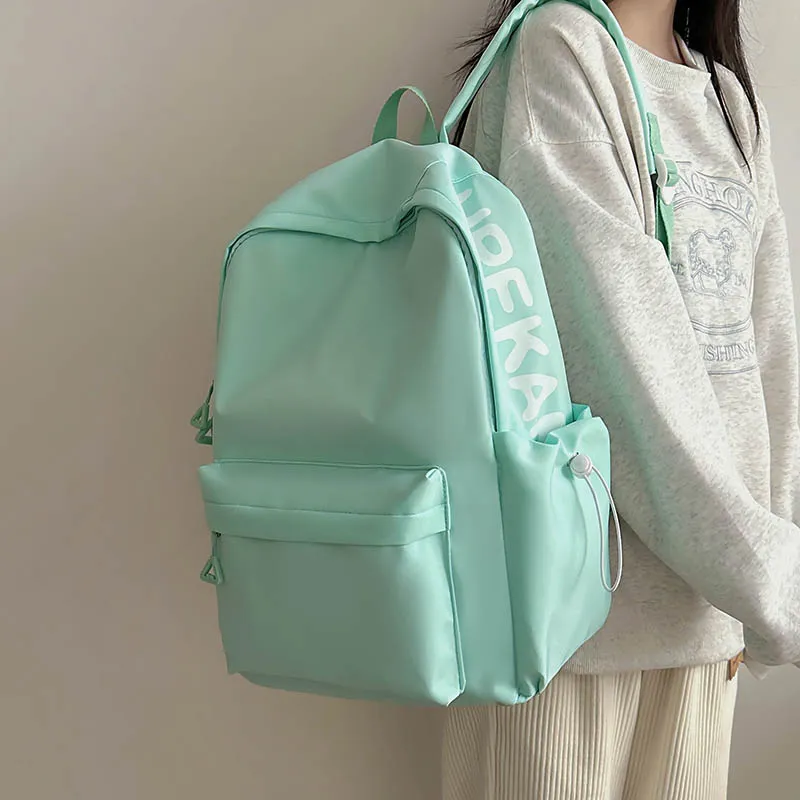 Alcohol Dragon Nylon Backpack Women's Pink/White/Black/Yellow/Green-27