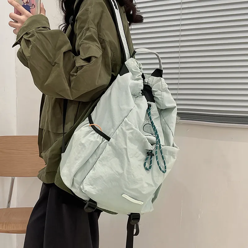 Alcohol Dragon Nylon Backpack Regular Women's Black/Green-14