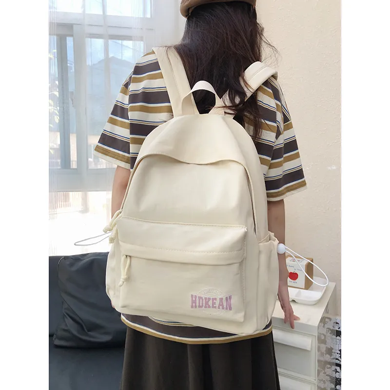 Alcohol Dragon Nylon Backpack Regular Unisex Black White Pink/Red Blue-5