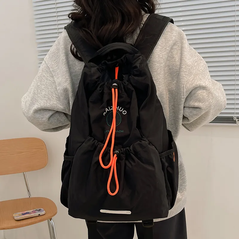 Alcohol Dragon Nylon Backpack Regular Women's Black/Green-5