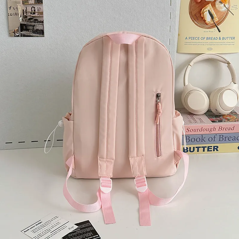 Alcohol Dragon Nylon Backpack Regular Women's Pink/Blue/Black/White/Red-4