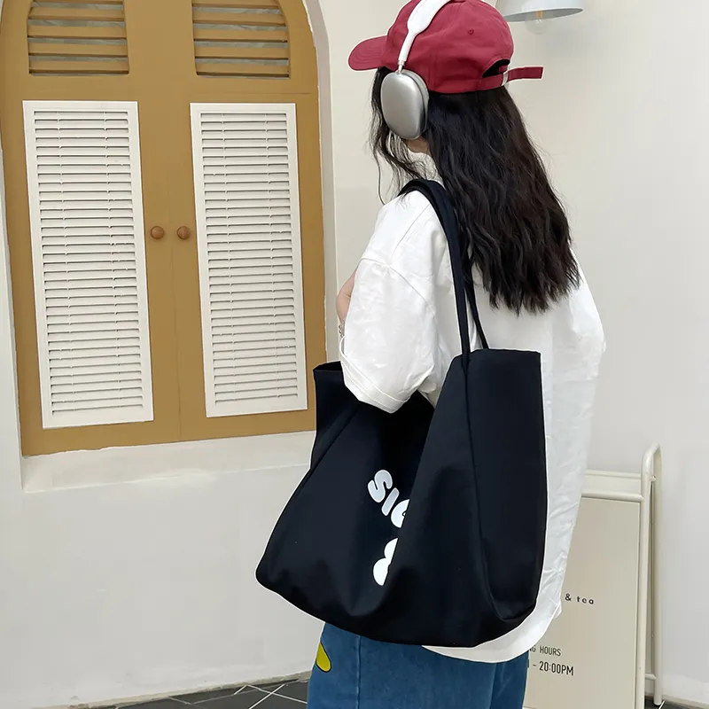 HCXK Canvas Bag, Shoulder Bag Regular Women's Pink/Blue/Yellow/Black/Red/Khaki-32