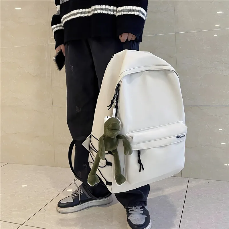 Alcohol Dragon Nylon Backpack Regular Unisex Black/White-9