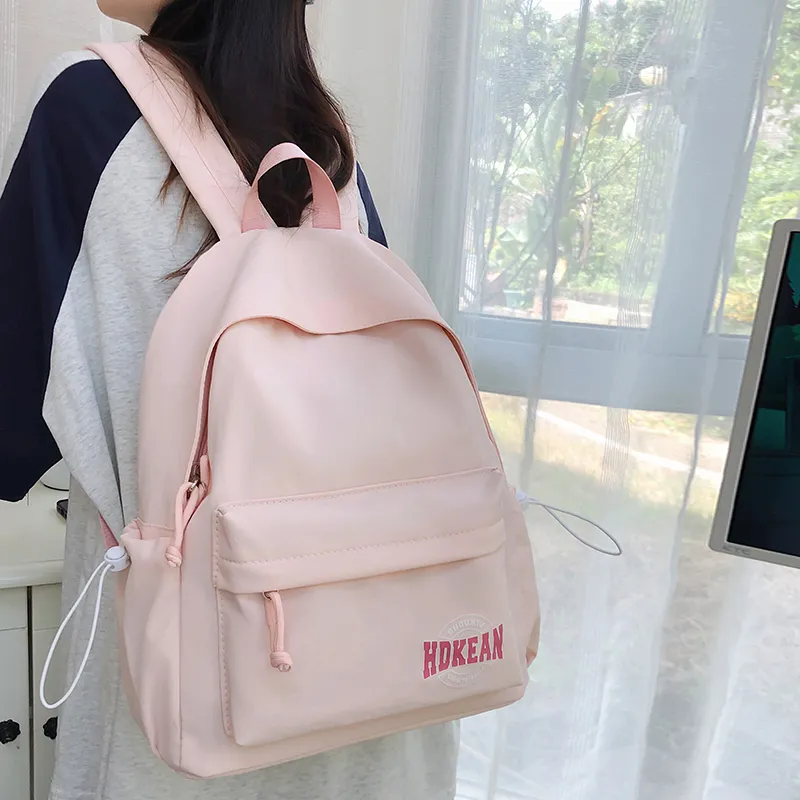 Alcohol Dragon Nylon Backpack Regular Unisex Black White Pink/Red Blue-11