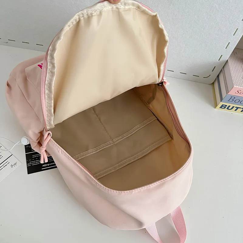 Alcohol Dragon Nylon Backpack Regular Women's Pink/Blue/Black/White/Red-9