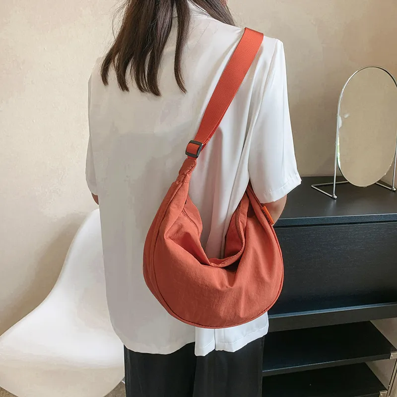 Alcohol Dragon Fabric Dumpling Bag Shoulder Bag Regular Unisex Green/Orange/Dark Blue/Light Blue/Black/Ecru-20