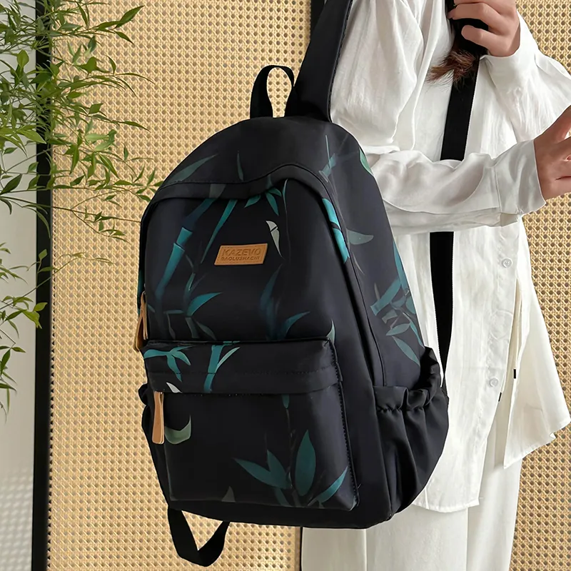 Alcohol Dragon Polyester Backpack Regular Unisex White/Black-13