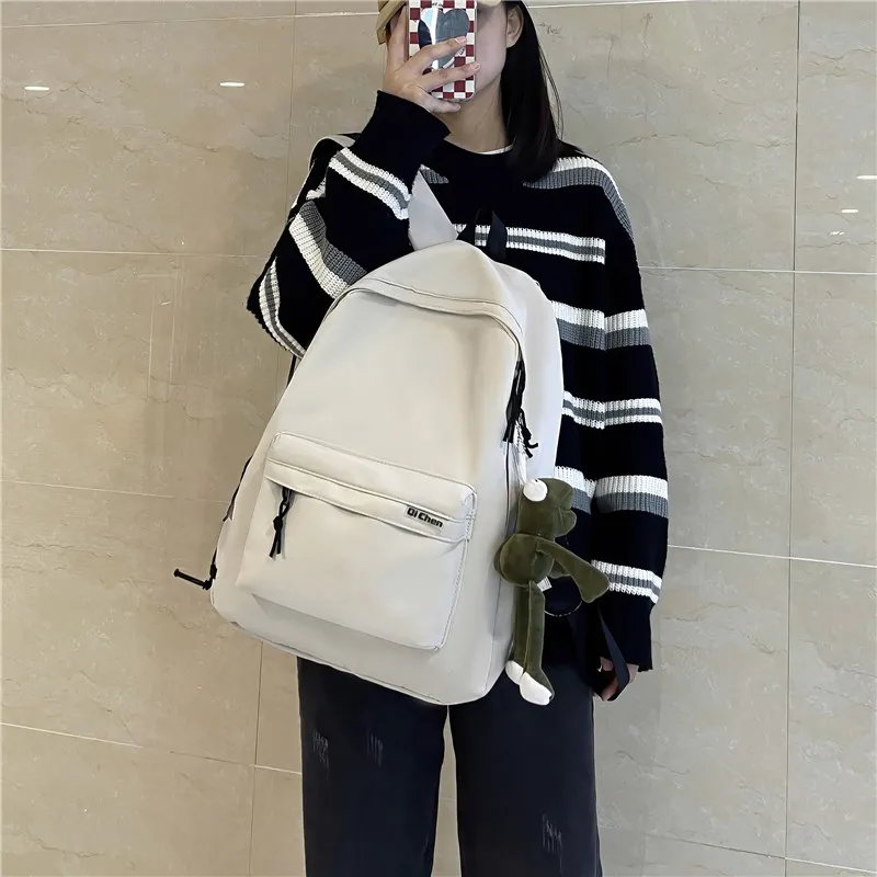Alcohol Dragon Nylon Backpack Regular Unisex Black/White-14