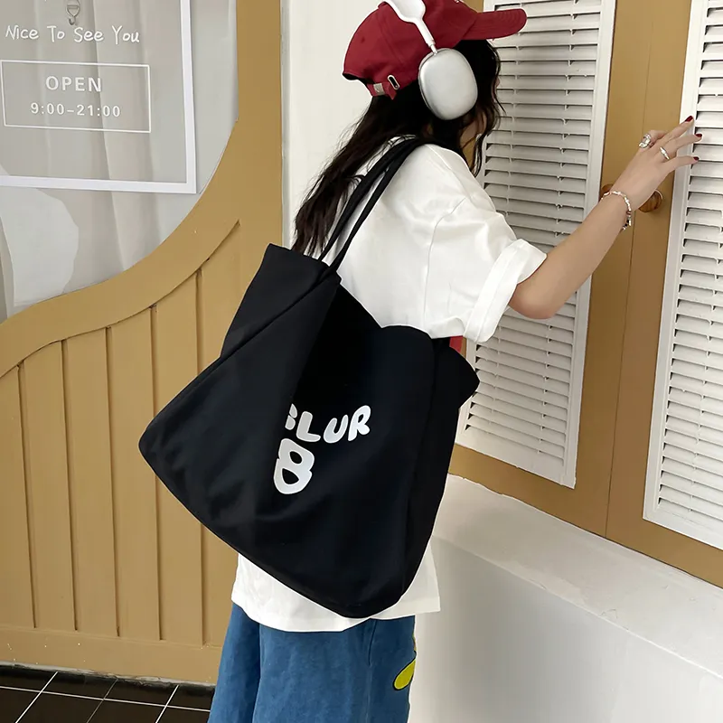 HCXK Canvas Bag, Shoulder Bag Regular Women's Pink/Blue/Yellow/Black/Red/Khaki-28