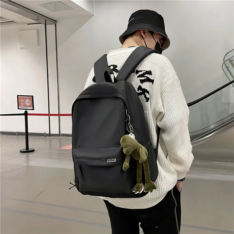 Alcohol Dragon Nylon Backpack Regular Unisex Black/White-2