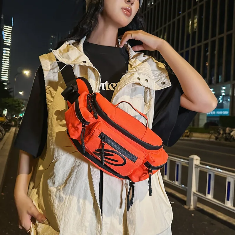 Alcohol Dragon Oxford Sling Bag Regular Unisex Pure Black/Black Orange/Black White/Orange/Green-12
