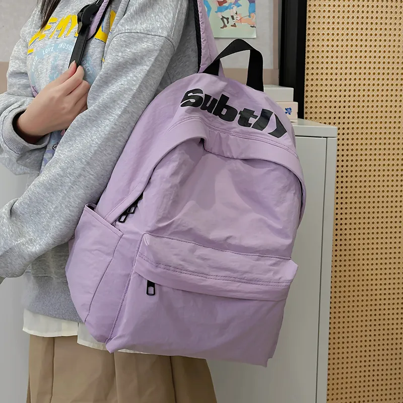 Alcohol Dragon Nylon Backpack Regular Women's Purple/White/Red/Black/Green/Orange-13