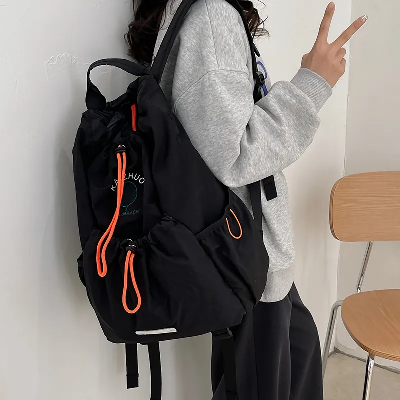 Alcohol Dragon Nylon Backpack Regular Women's Black/Green-6