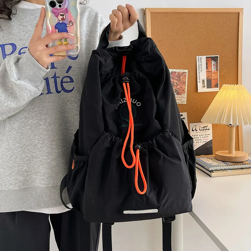 Alcohol Dragon Nylon Backpack Regular Women's Black/Green-2