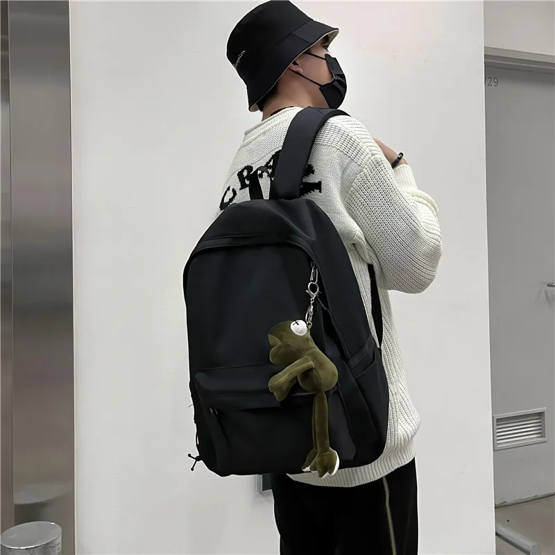 Alcohol Dragon Nylon Backpack Regular Unisex Black/White-5