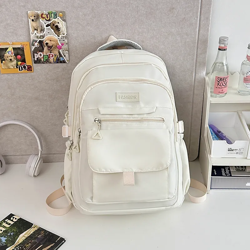 Alcohol Dragon Nylon Backpack Regular Women's White/Blue/Black/Purple/Gray-1