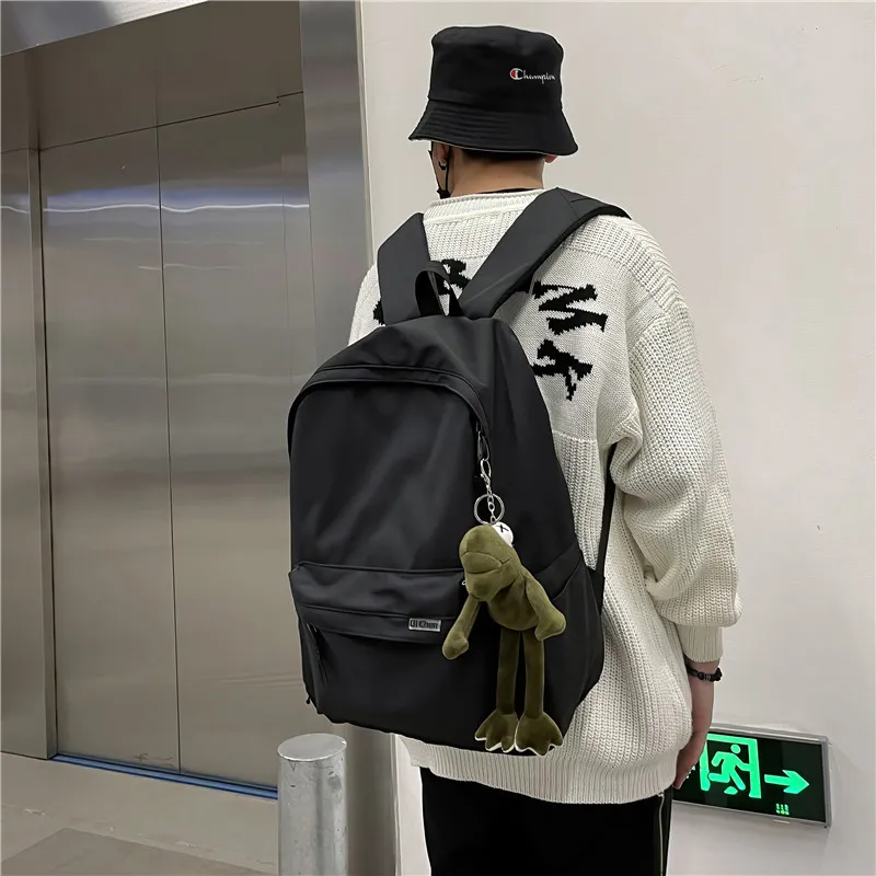 Alcohol Dragon Nylon Backpack Regular Unisex Black/White-6
