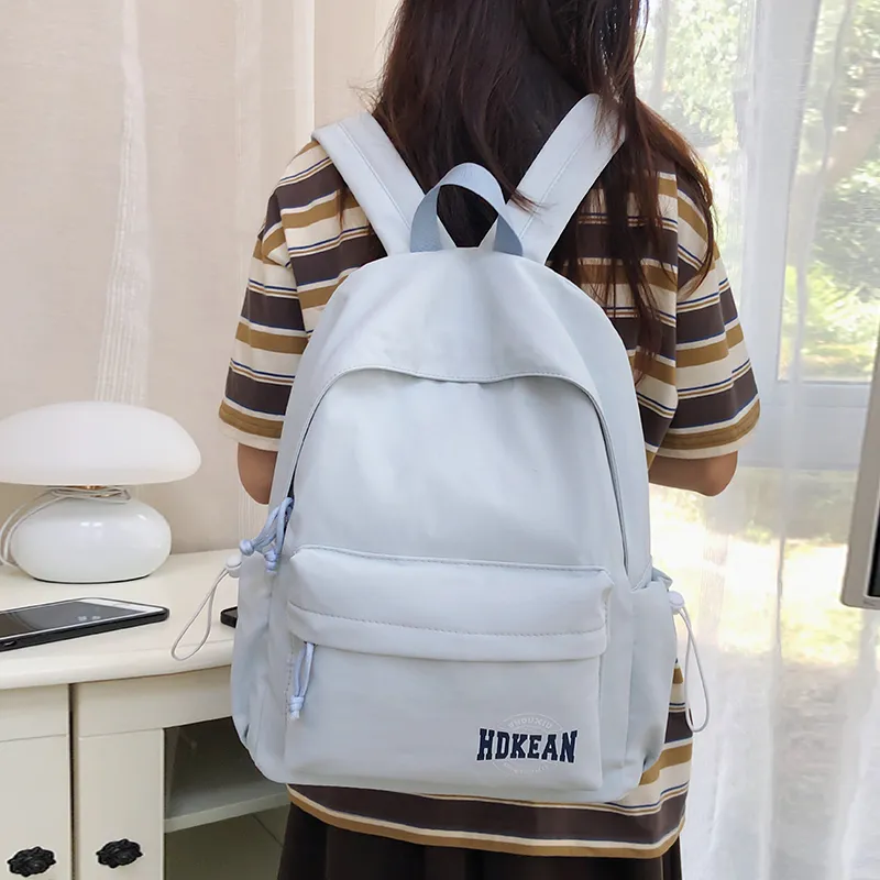 Alcohol Dragon Nylon Backpack Regular Unisex Black White Pink/Red Blue-14
