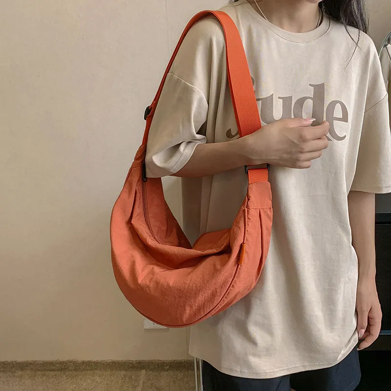 Alcohol Dragon Fabric Dumpling Bag Shoulder Bag Regular Unisex Green/Orange/Dark Blue/Light Blue/Black/Ecru-30