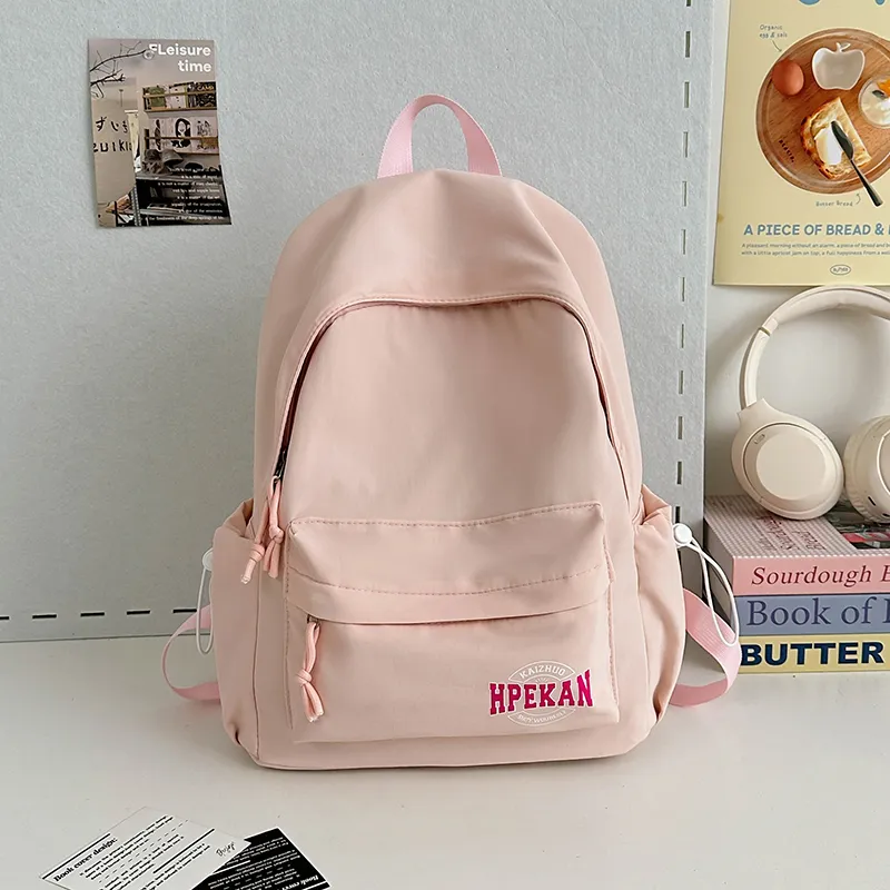 Alcohol Dragon Nylon Backpack Regular Women's Pink/Blue/Black/White/Red-1