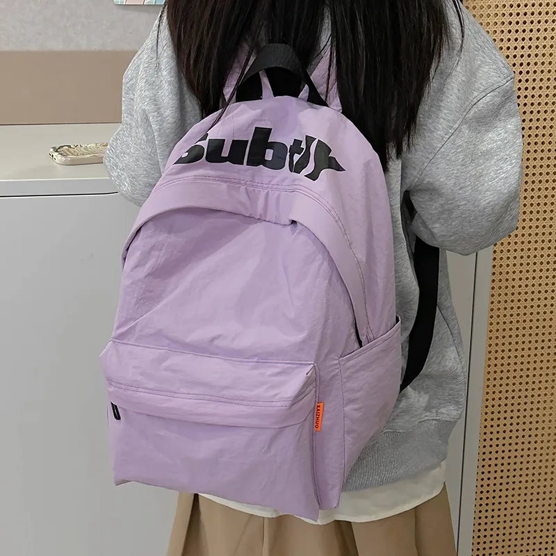 Alcohol Dragon Nylon Backpack Regular Women's Purple/White/Red/Black/Green/Orange-12