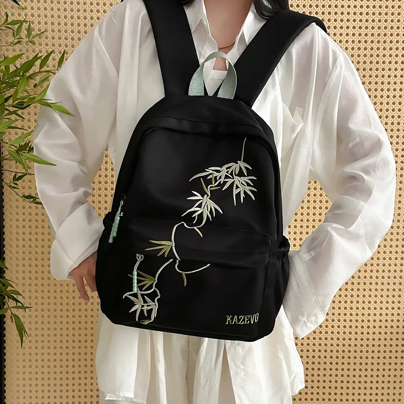 Alcohol Dragon Polyester Backpack Women's White/Black/Khaki-10