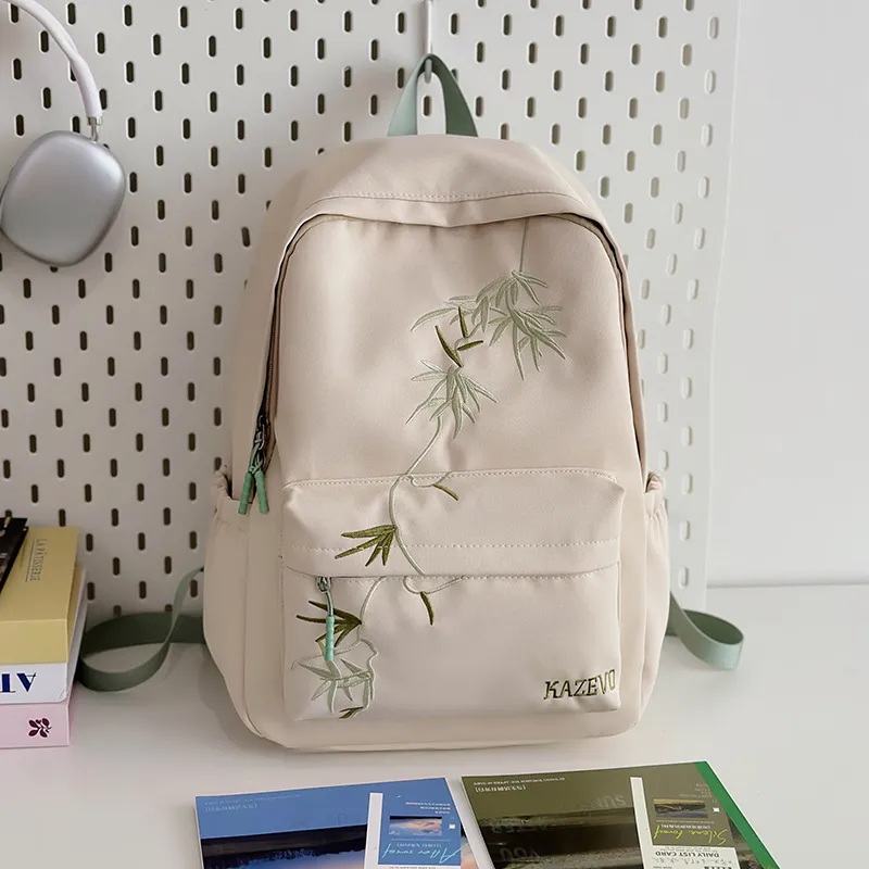 Alcohol Dragon Polyester Backpack Women's White/Black/Khaki-14