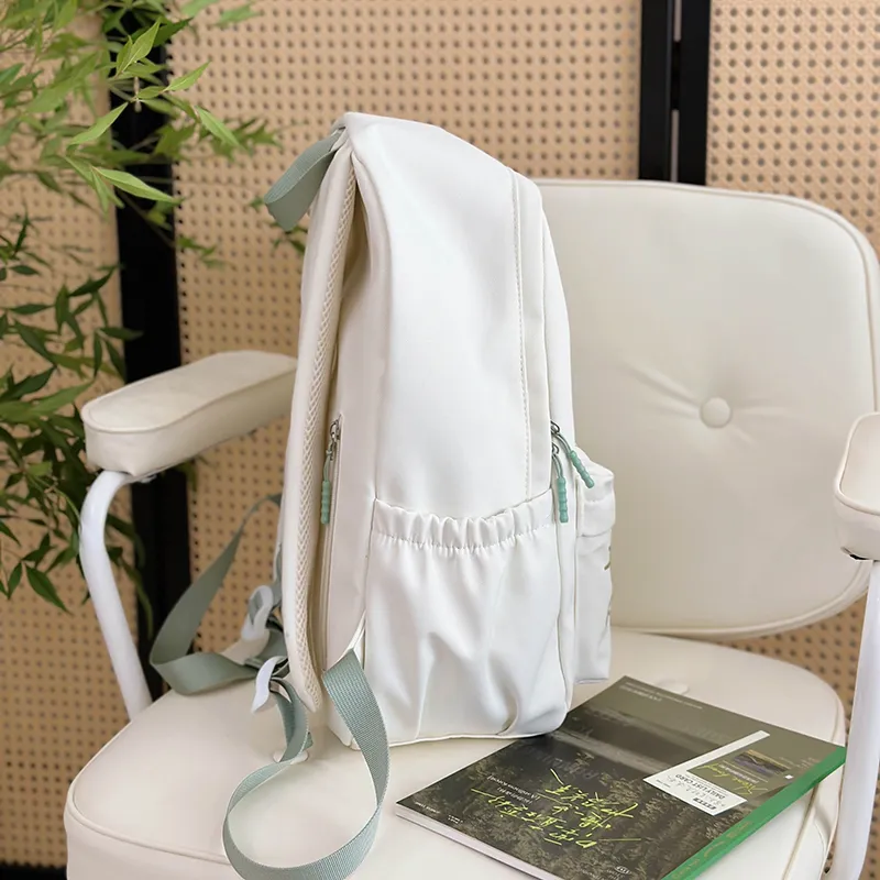 Alcohol Dragon Polyester Backpack Women's White/Black/Khaki-2