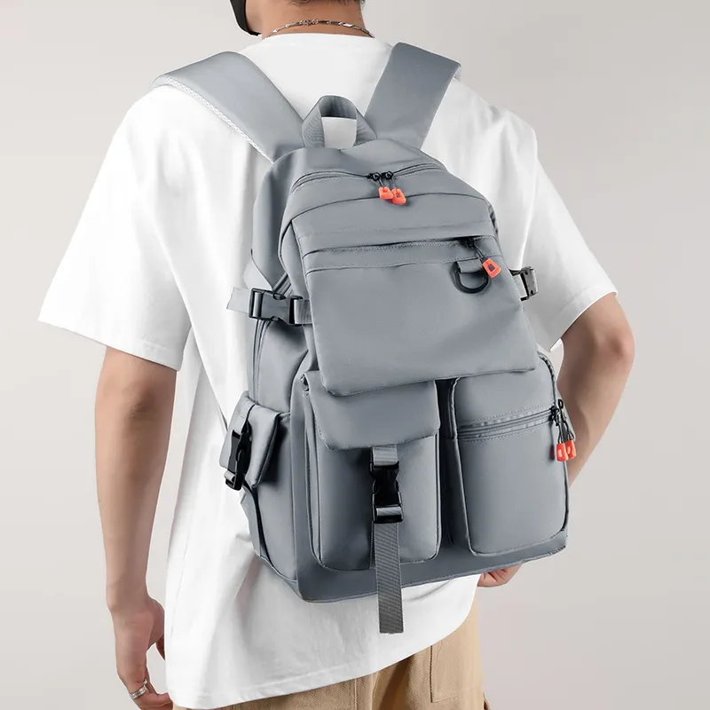 Alcohol Dragon Nylon Backpack Regular Men's Black/Gray-17