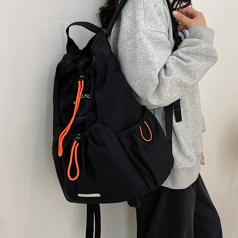 Alcohol Dragon Nylon Backpack Regular Women's Black/Green-4