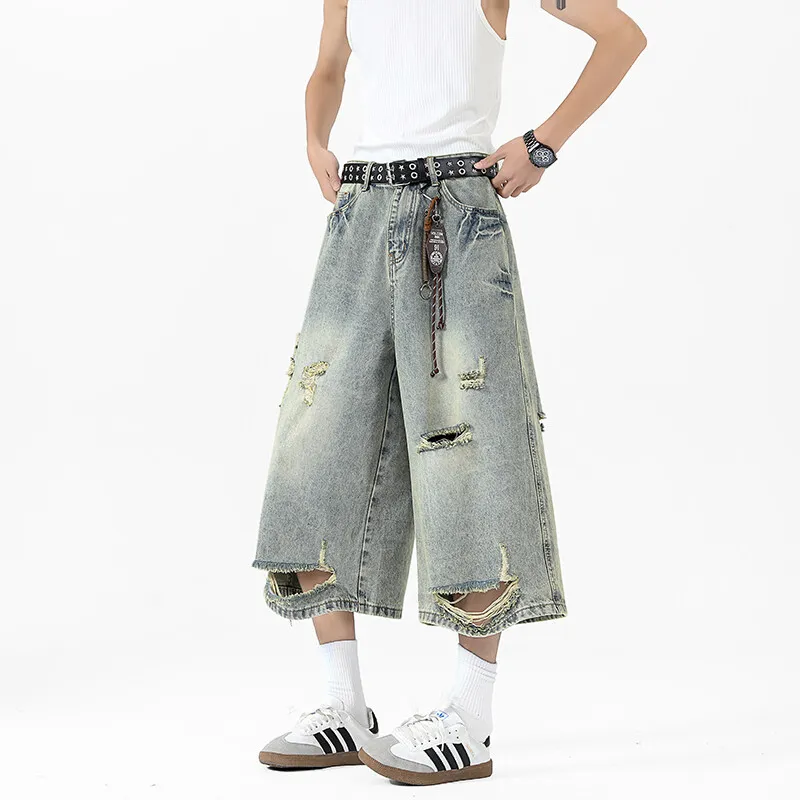 GENT LORE Denim Shorts Unisex Yellow Mud-2