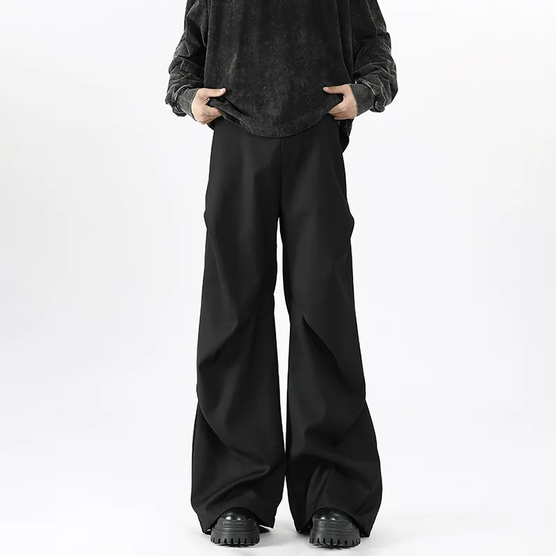 HOKLV Casual Pants Unisex Classic Black-12