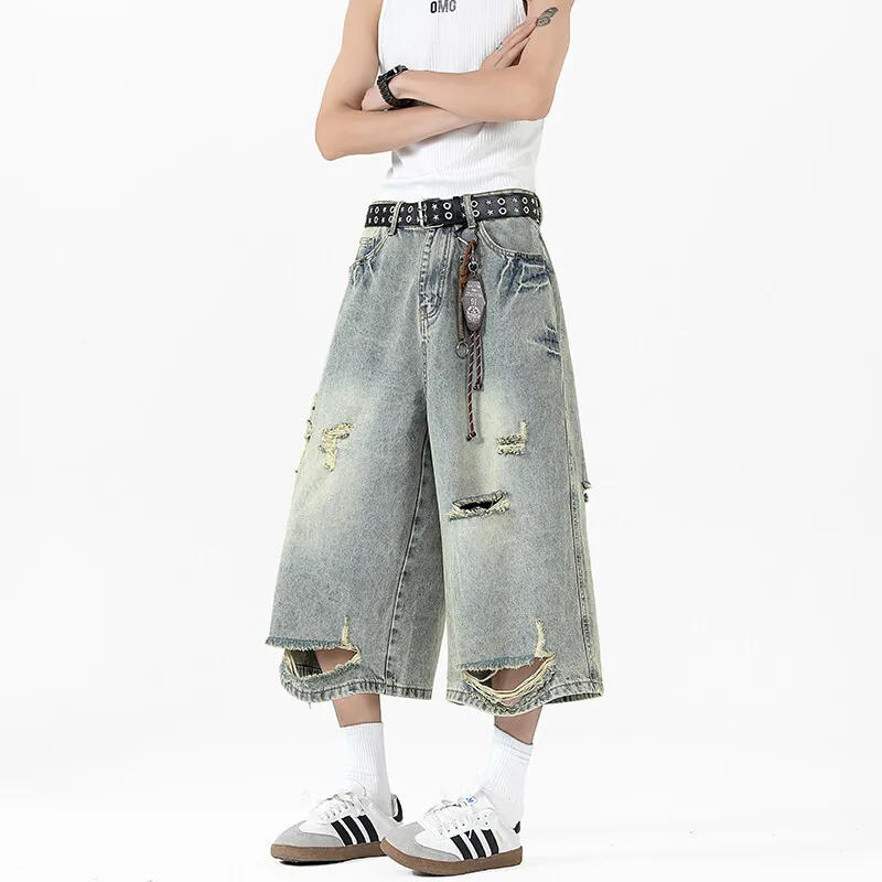 GENT LORE Denim Shorts Unisex Yellow Mud-1