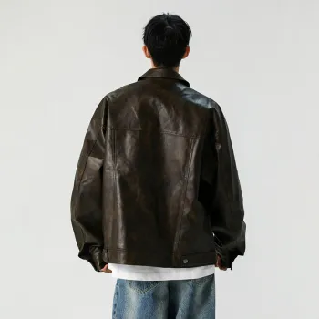 GENT LORE Leather Jacket Unisex