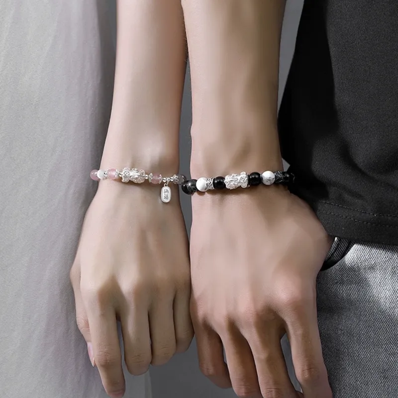 MISS TOOYA Natural Glass Cat Eye Bracelets Unisex-3