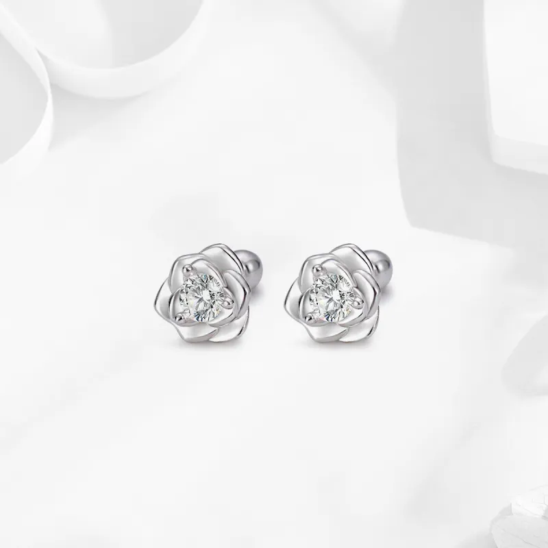 MISS TOOYA S999 Fine Silver Stud Earrings Women's-3