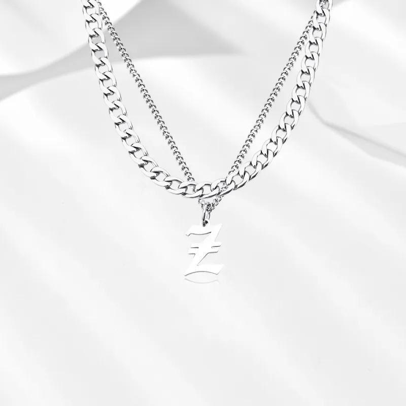 MISS TOOYA Titanium Steel Necklaces Unisex Silver-1