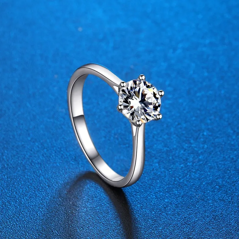 MISS TOOYA S925 Silver Moissanite Rings Women's-5