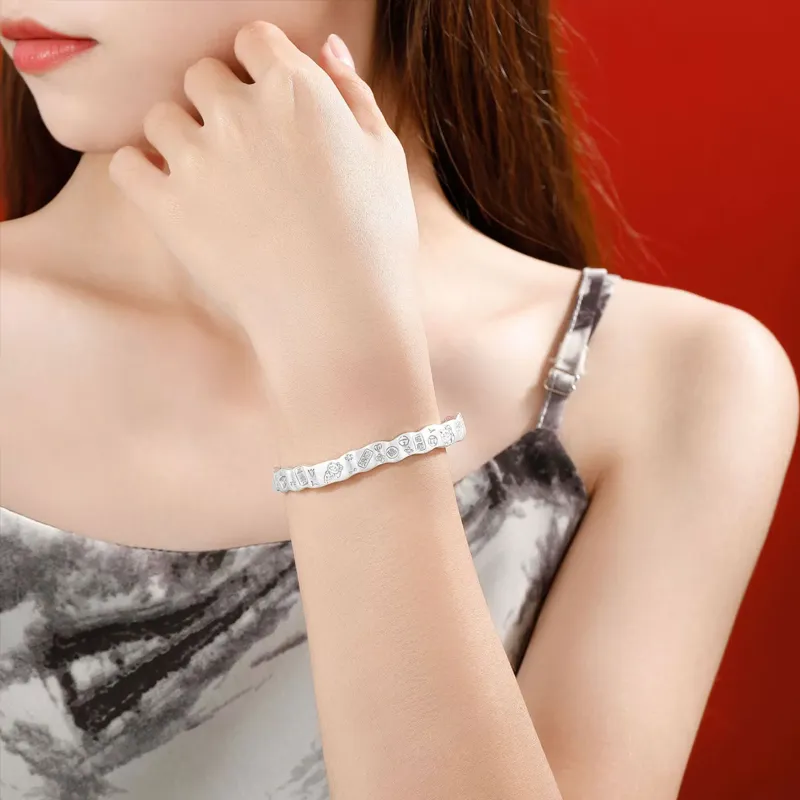 MISS TOOYA S999 Fine Silver Bangles Women's-6