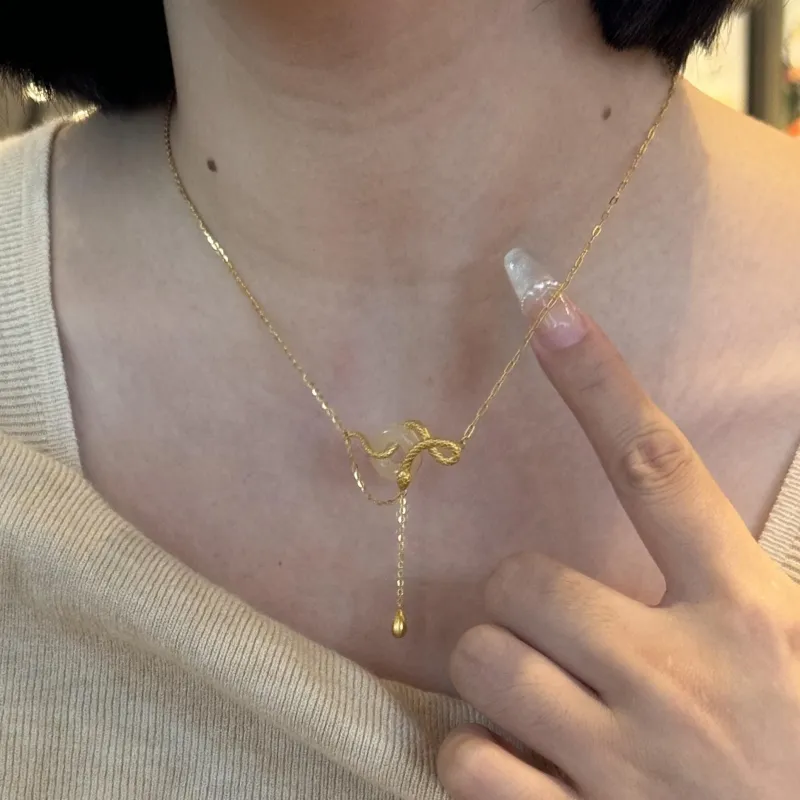 MISS TOOYA Chalcedony Necklaces Unisex-4
