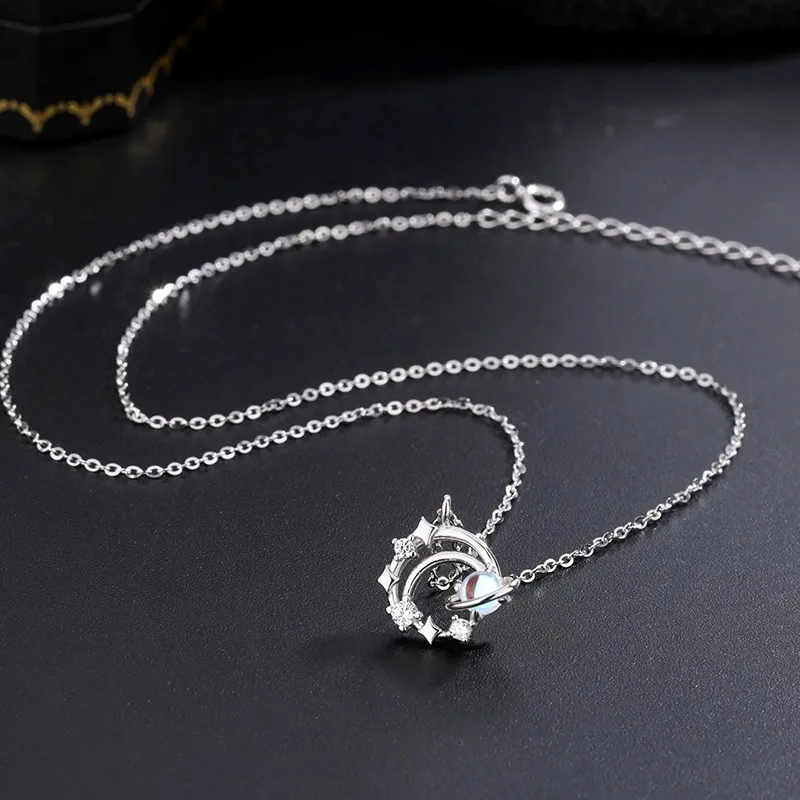 MISS TOOYA S925 Silver Necklaces Women's-3