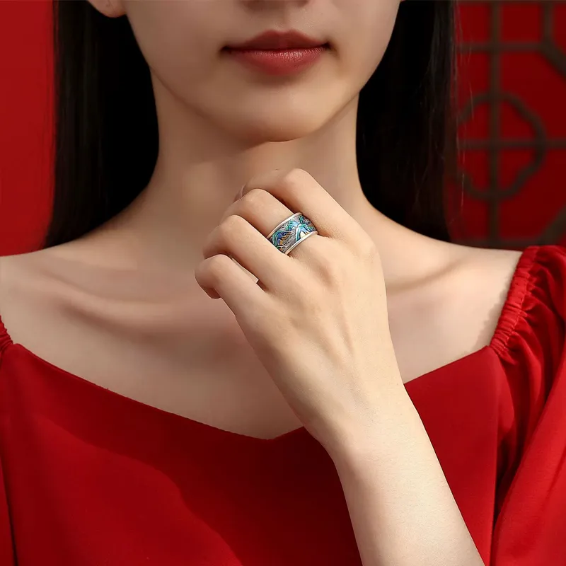 MISS TOOYA S999 Fine Silver Sterling Silver Rings Unisex-4
