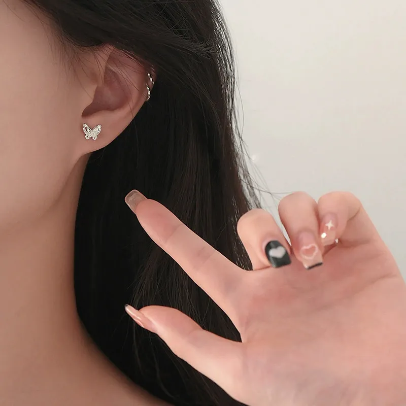 MISS TOOYA S999 Fine Silver Stud Earrings Women's-3