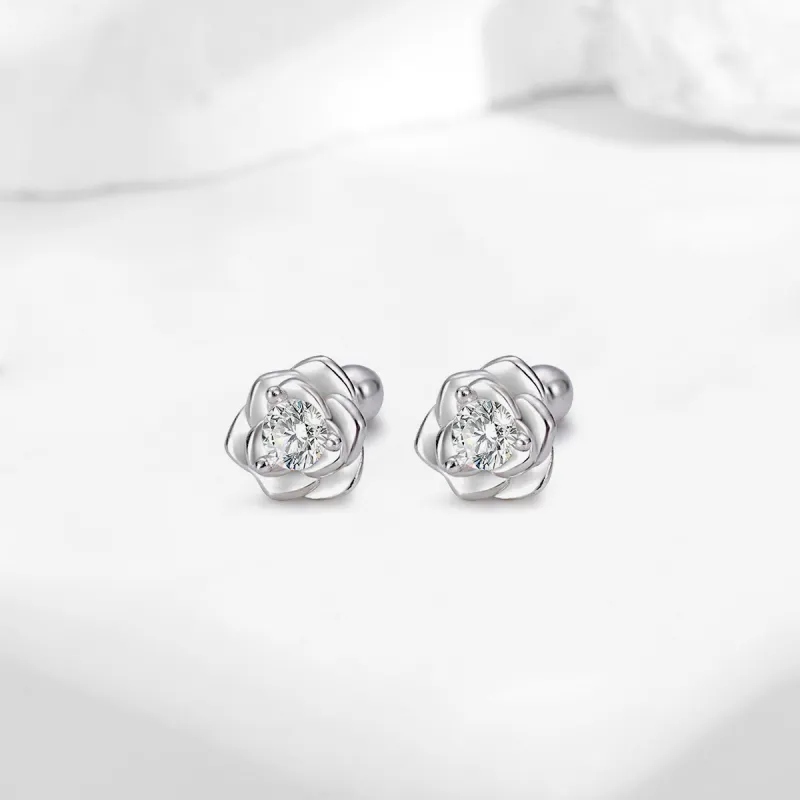 MISS TOOYA S999 Fine Silver Stud Earrings Women's-4