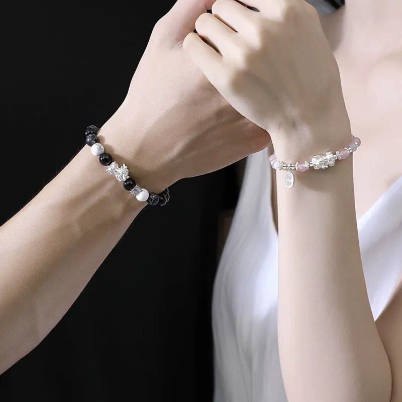 MISS TOOYA Natural Glass Cat Eye Bracelets Unisex-4