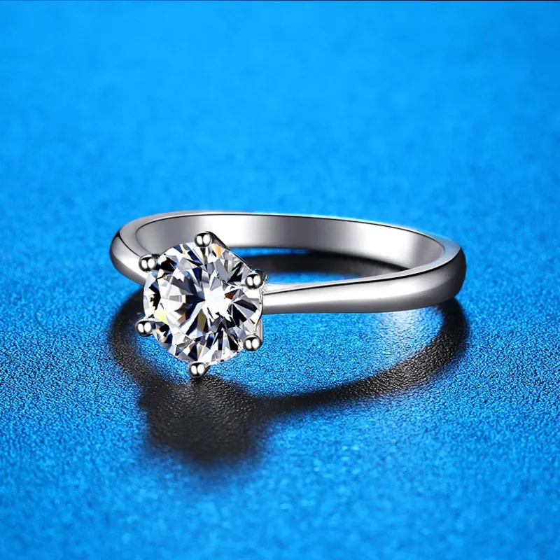 MISS TOOYA S925 Silver Moissanite Rings Women's-4