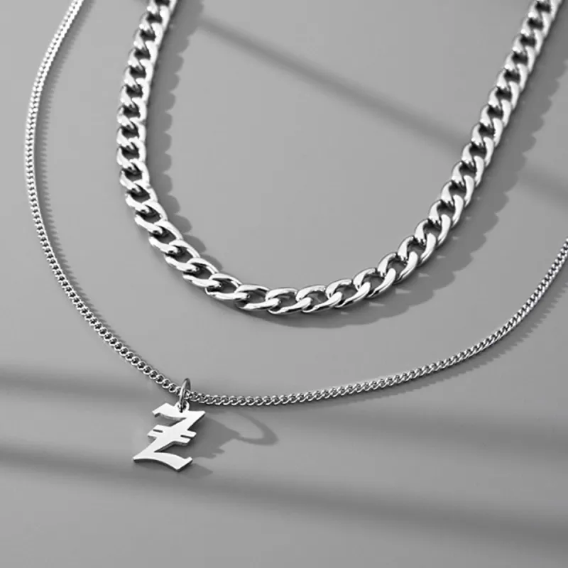 MISS TOOYA Titanium Steel Necklaces Unisex Silver-2