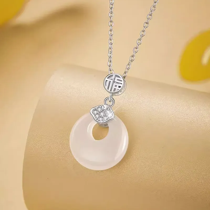 MISS TOOYA Chalcedony Jade Necklaces Women's-4